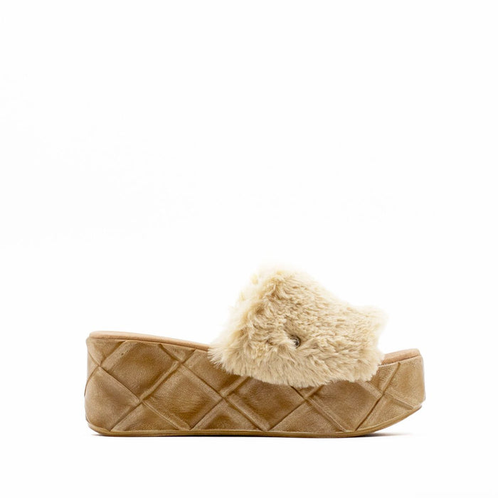 Macao Furby Beige Platform Sandal