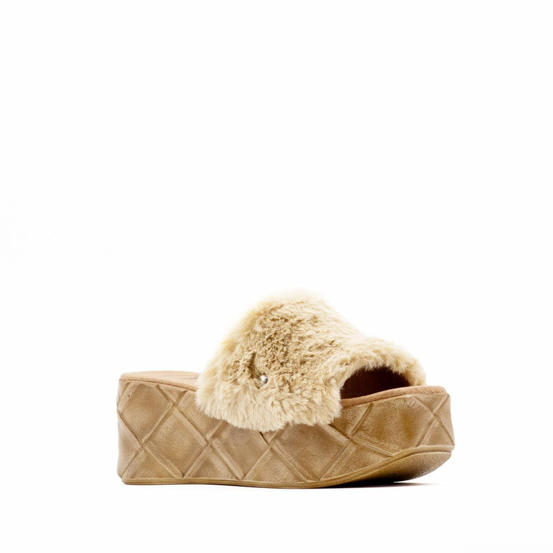 Macao Furby Beige Platform Sandal