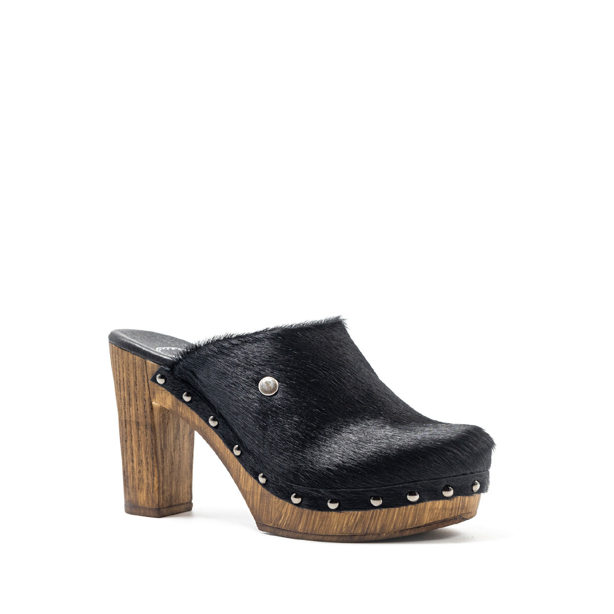 Comillas Black Fur Clog