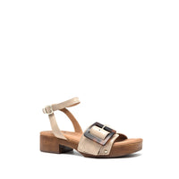 Javea Taupe Leather Clog