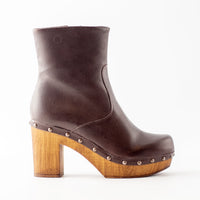 Cannes Chocolate Leather Ankle Boot