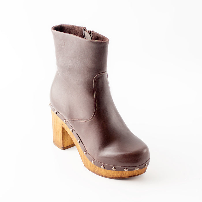 Cannes Chocolate Leather Ankle Boot