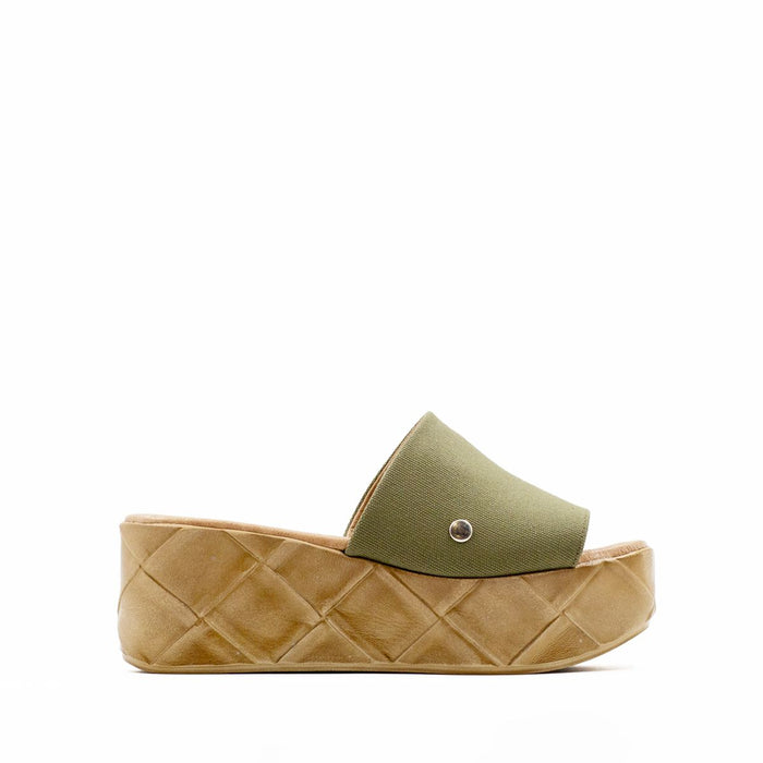 Macao Olive Platform Sandal 