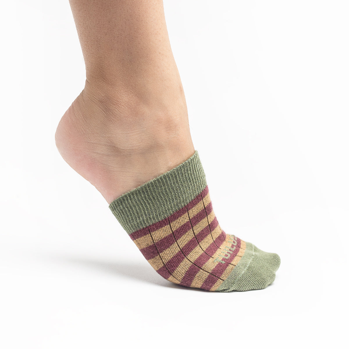 Green Beige Bordeaux Clog Socks