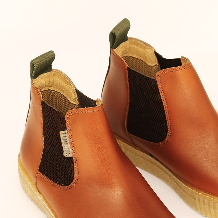 Mundaka Stripe Cinnamon Leather Ankle Boot