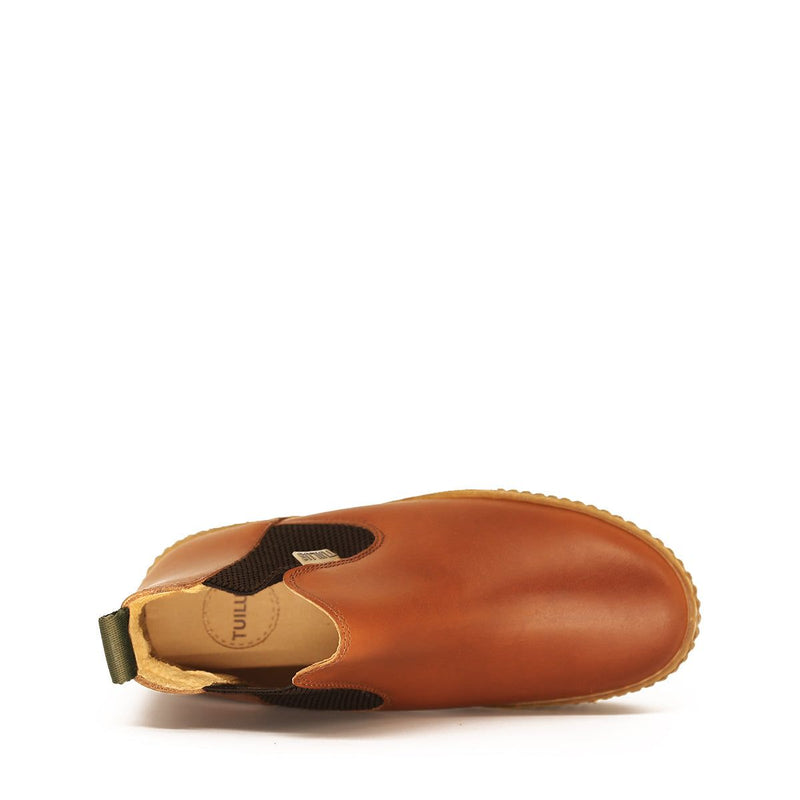 Mundaka Stripe Cinnamon Leather Ankle Boot