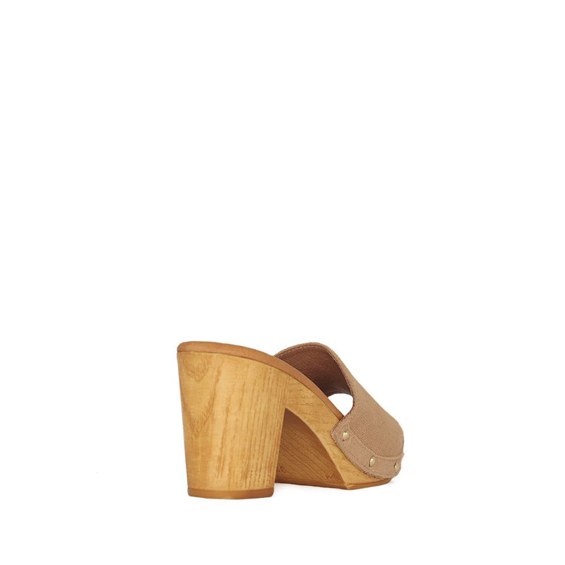 Cullera Open Canvas Clogs Champagnersand